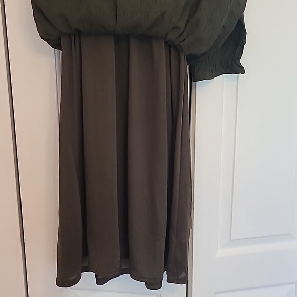 Emberley Olive Green A-Line Prairie Boho Size L - Picture 13 of 16